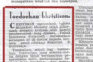 Kedaulatan Rakjat 15 November 1945 Tuduhan Christison